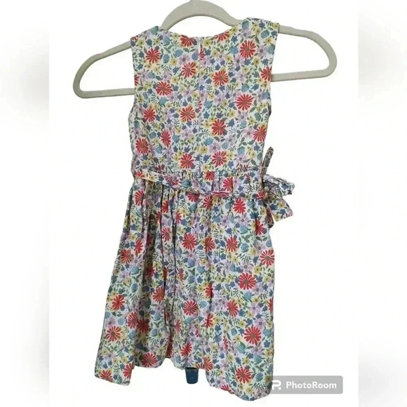 Mini Boden Ditzy Floral Linen Dress - Picture 2 of 4